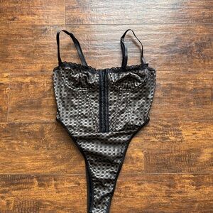 Black corset bodysuit